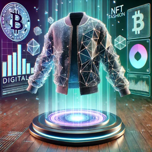 uma jaqueta digital girando no espa&ccedil;o virtual,