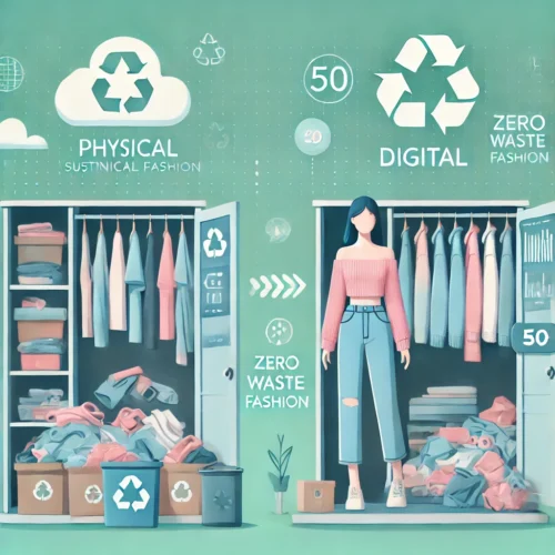 forma clara a transição do desperdício material para a economia de dados e consciência ecológica