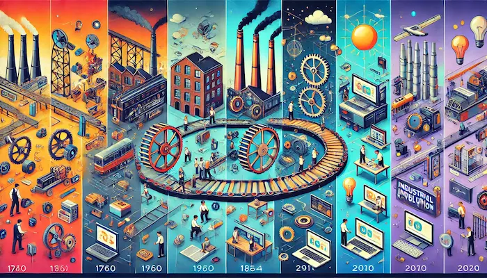 como as tecnologias distinguiram cada revolução industrial