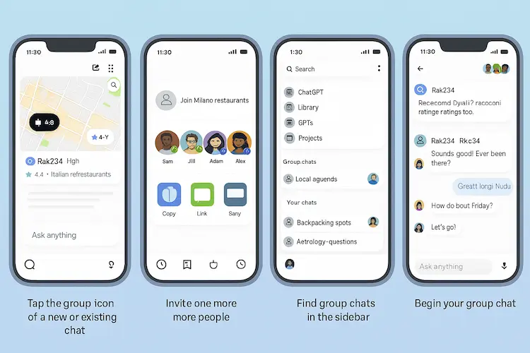 ChatGPT Lança Grupos de Conversa