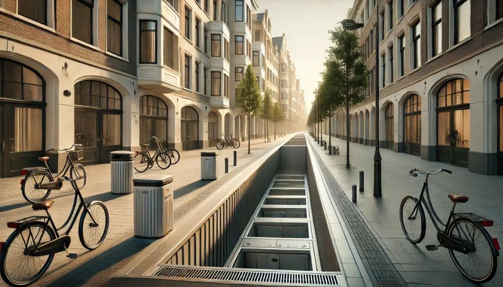 Lixeiras subterrâneas inteligentes na Holanda