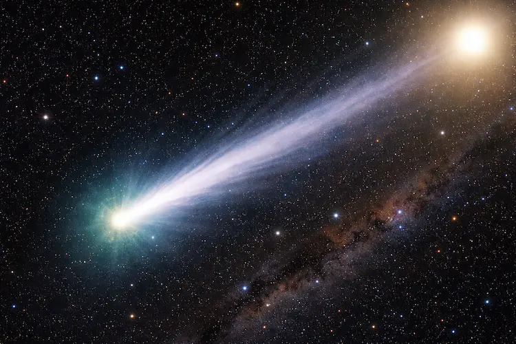 Jato do cometa interestelar 3I/ATLAS