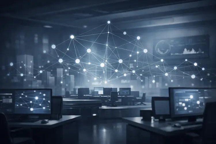 Sistema de inteligência artificial autônomo representado por rede abstrata em ambiente de controle tecnológico